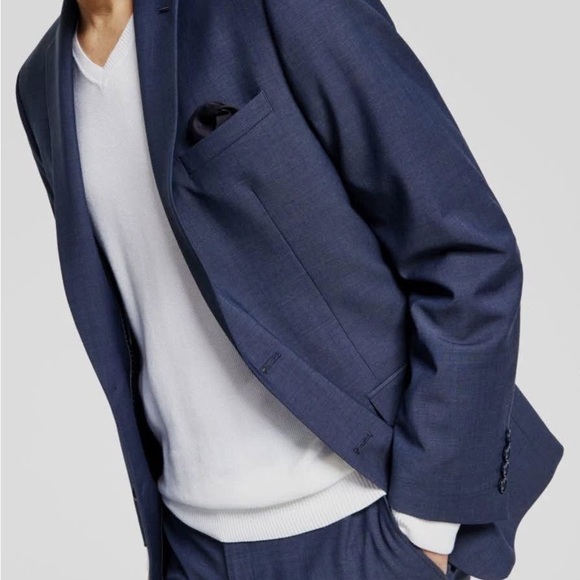 $425 Bar III Slim Fit Navy Suit Jacket - Picture 1 of 10